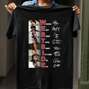 West Side Warren Eazy Snoop Tupac Short Ice Cube Dre E40 T Shirt